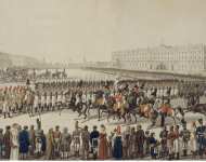 Parade of the Guards Units on Palace Square  - Hermitage